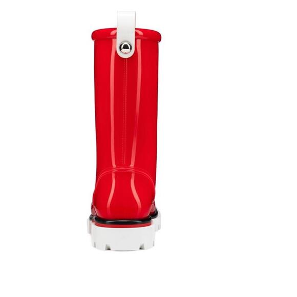 $555 NEW Christian Louboutin Girl's Pluie Rain Boots Red Size 33 US 1.5 - Picture 4 of 13